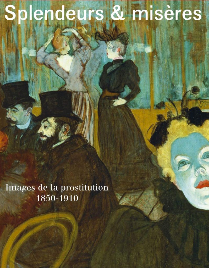 Au Moulin Rouge by Henri de Toulouse-Lautrec makes up the cover of this museum collection on images of prostitution. Amongst the courtisans that line the cover is the recognizable M-O symbol of the Orsay Museum