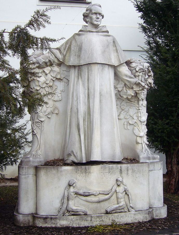 Stone statue of a robed monk.